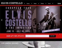 Tablet Screenshot of elviscostello.com